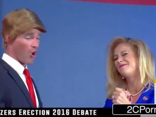 Donald drumpf shuts 向上 hillary 克萊頓 (cherie deville) 同 他的 陽具